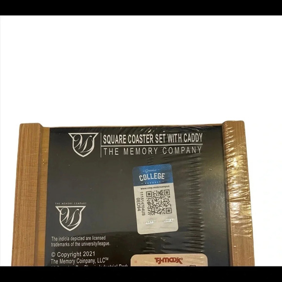 NWT Georgia Bulldawg Coaster Set with Caddy - Picture 2 of 2